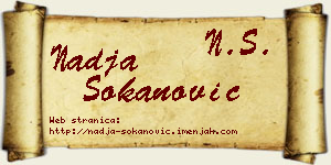 Nadja Sokanović vizit kartica